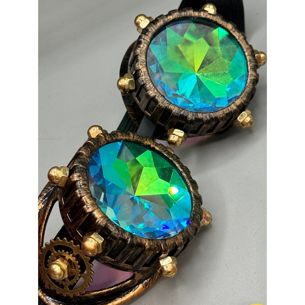 Steampunk Cosplay Kaleidoscope Psychedelic Goggles